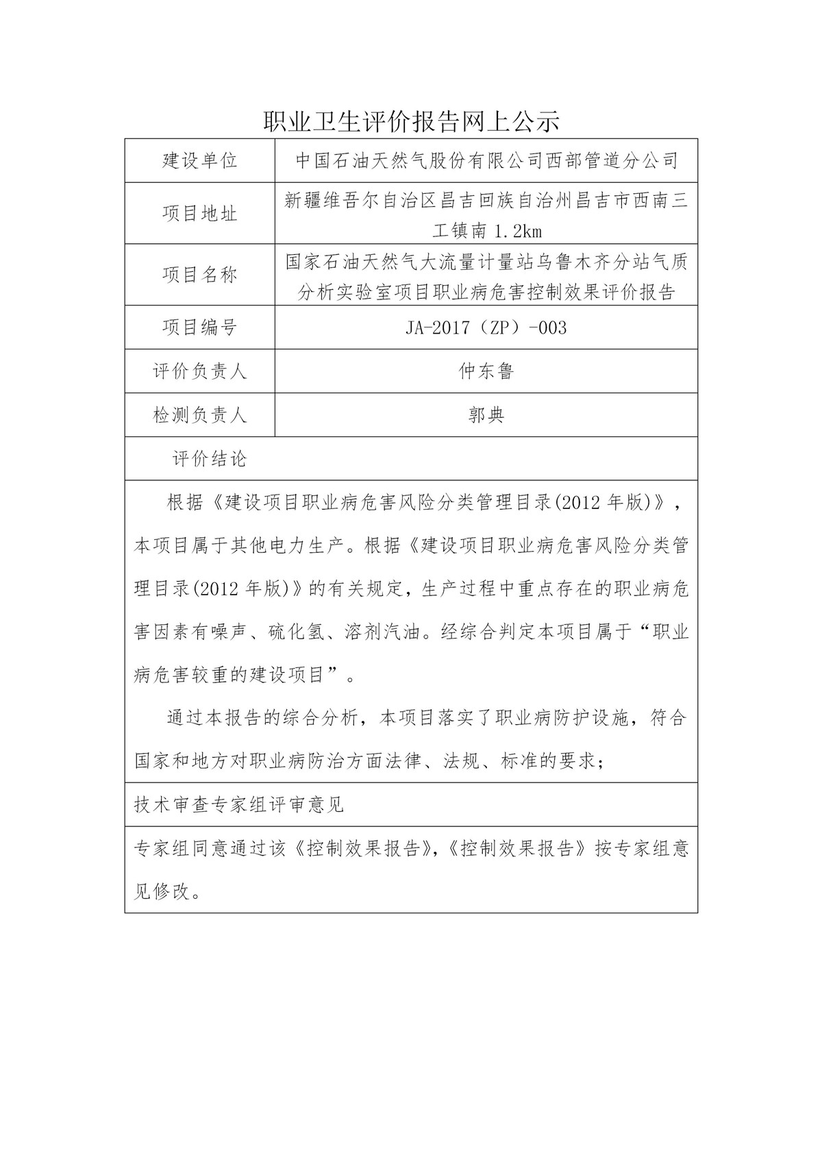 JA-2017(ZP)-003国家石油天然气大流量计量站乌鲁木齐分站气质分析实验室项目职业病危害控制效果评价报告_01.jpg