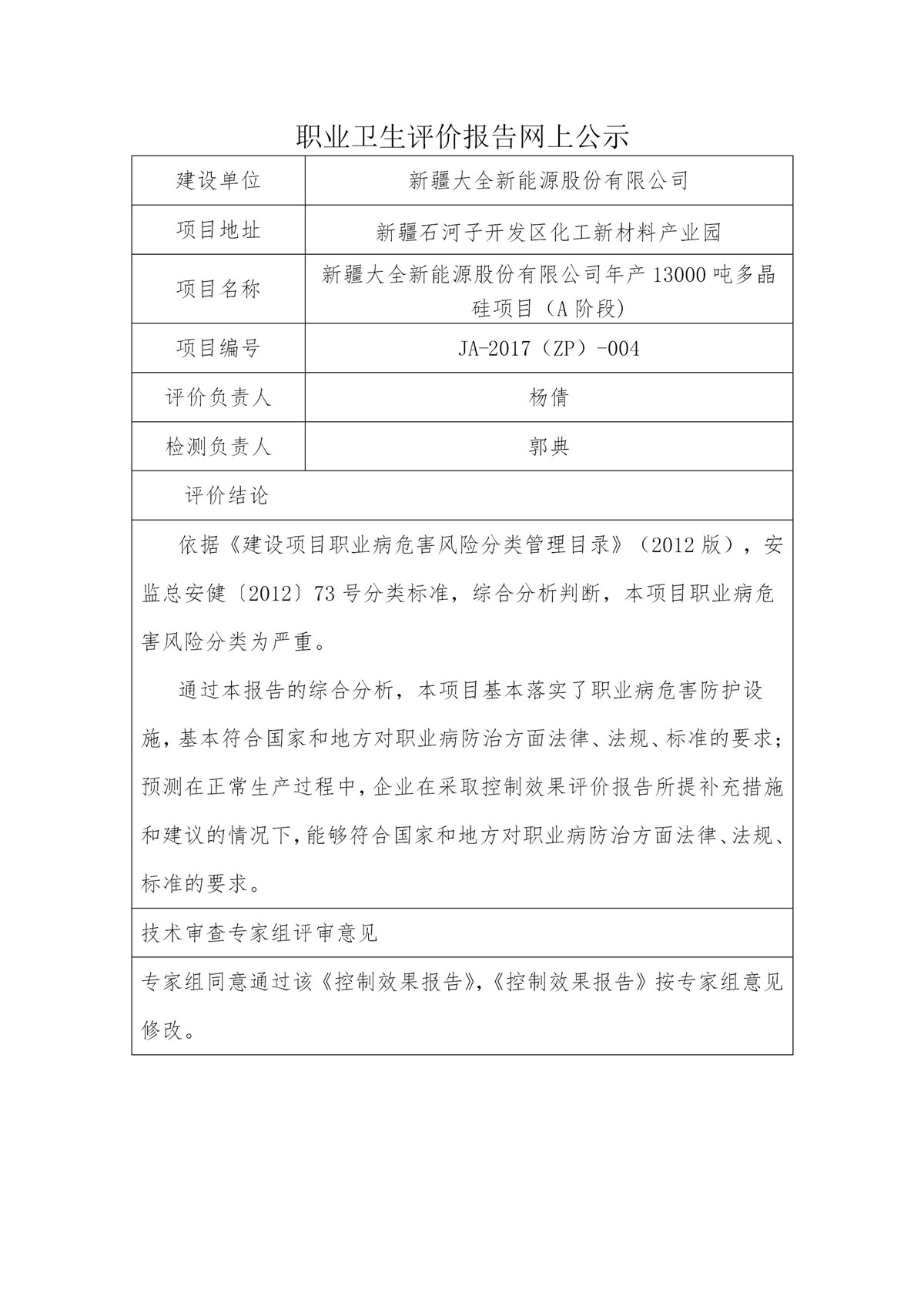 JA-2017(ZP)-004新疆大全新能源股份有限公司年产13000吨多晶硅项目（A阶段）职业病危害控制效果评价报告_01.jpg