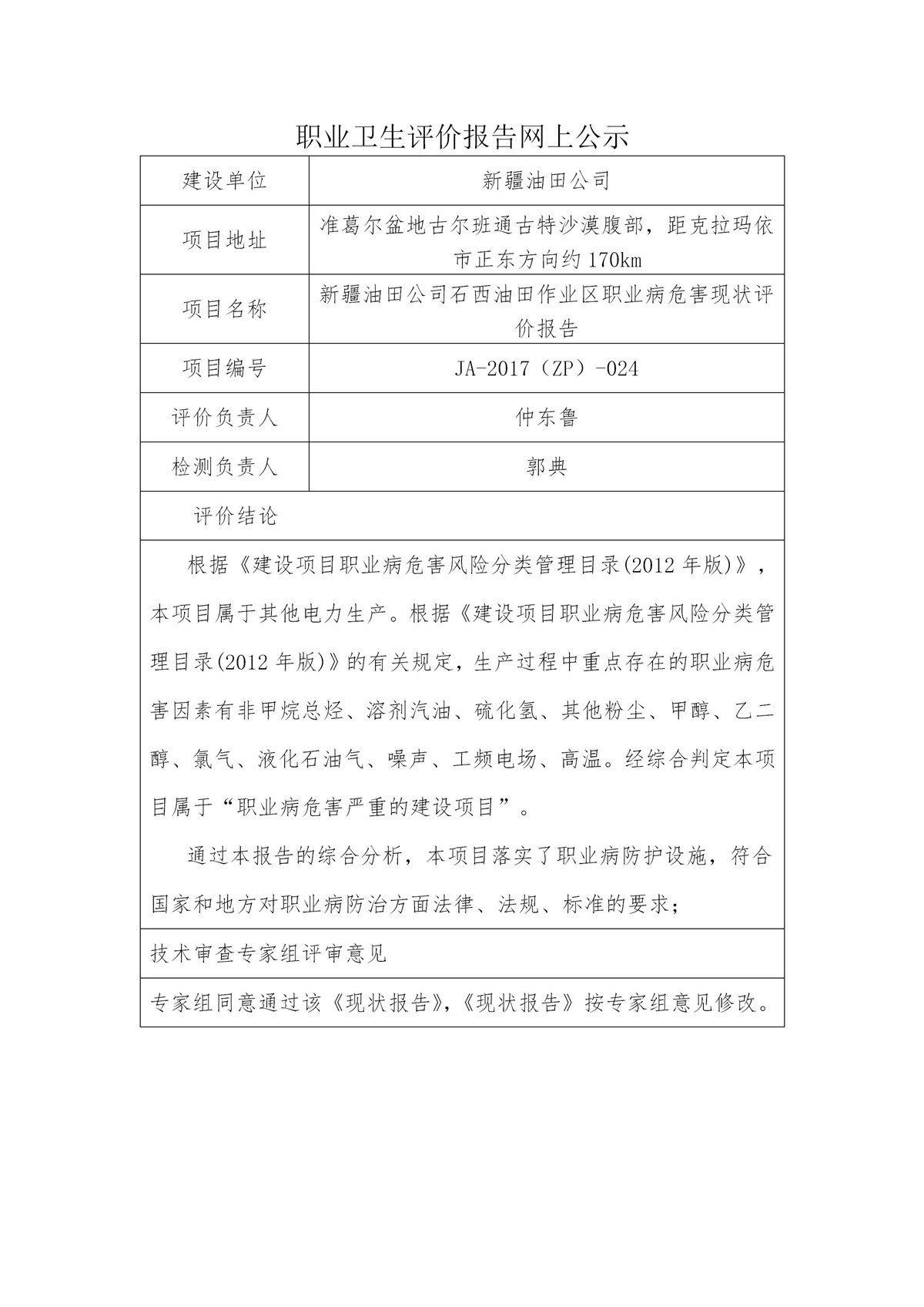JA-2017(ZP)-024新疆油田公司石西油田作业区职业病危害现状评价报告_01.jpg