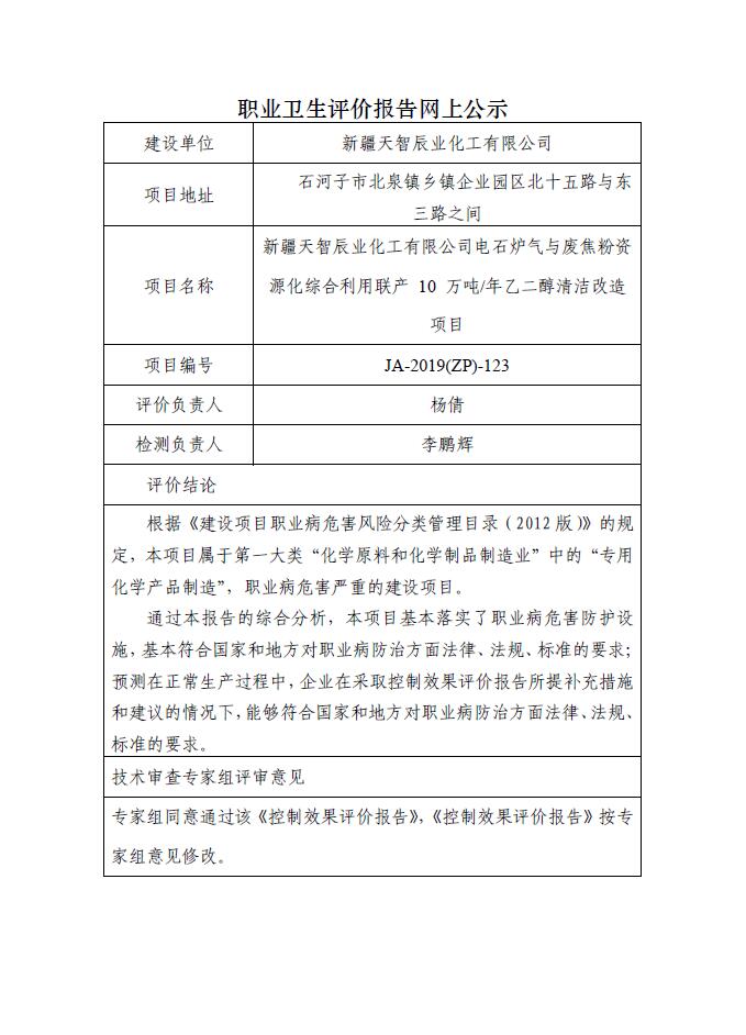 JA-2019(ZP)-123天智辰业化工有限公司电石炉气与废焦粉资源化综合利用联产10万吨年乙二醇清洁改造项目职业病危害控制效果价.jpg